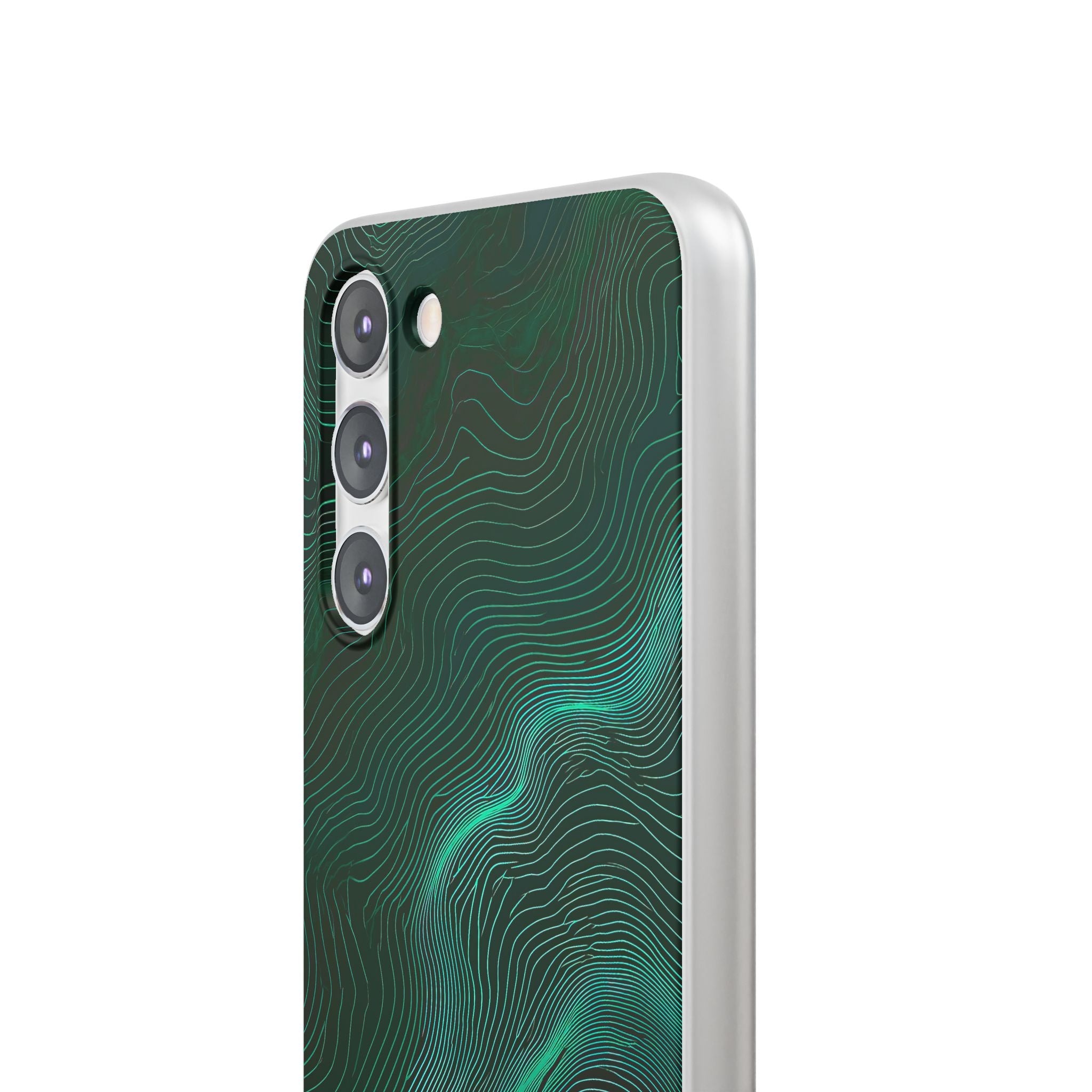 Teal Lite Phone Case for Samsung - Neon Jade Contour