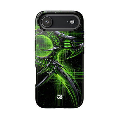 Cyber Sigil Grid · Tough Phone Case for iPhone · Green