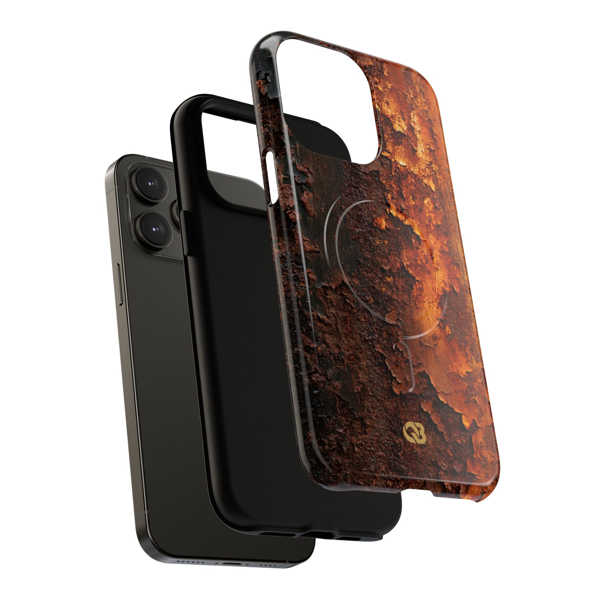 Orange Tough 2.0 Magsafe Phone Case for iPhone - Oxidized Iron Crust