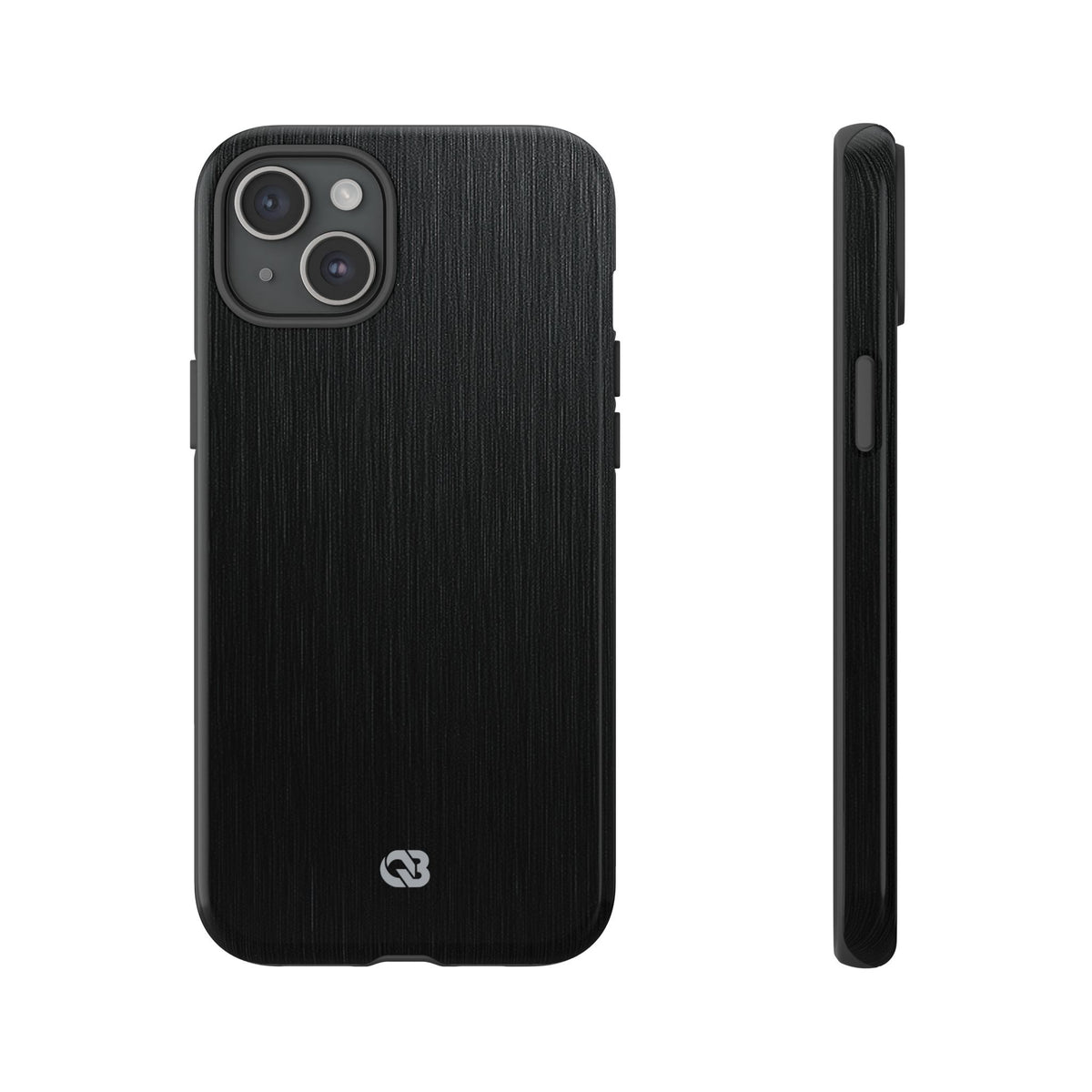 Obsidian Brushed Steel · Tough Phone Case for iPhone · Black
