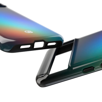 Black Tough Phone Case for Google Pixel - Electric Prism Grain
