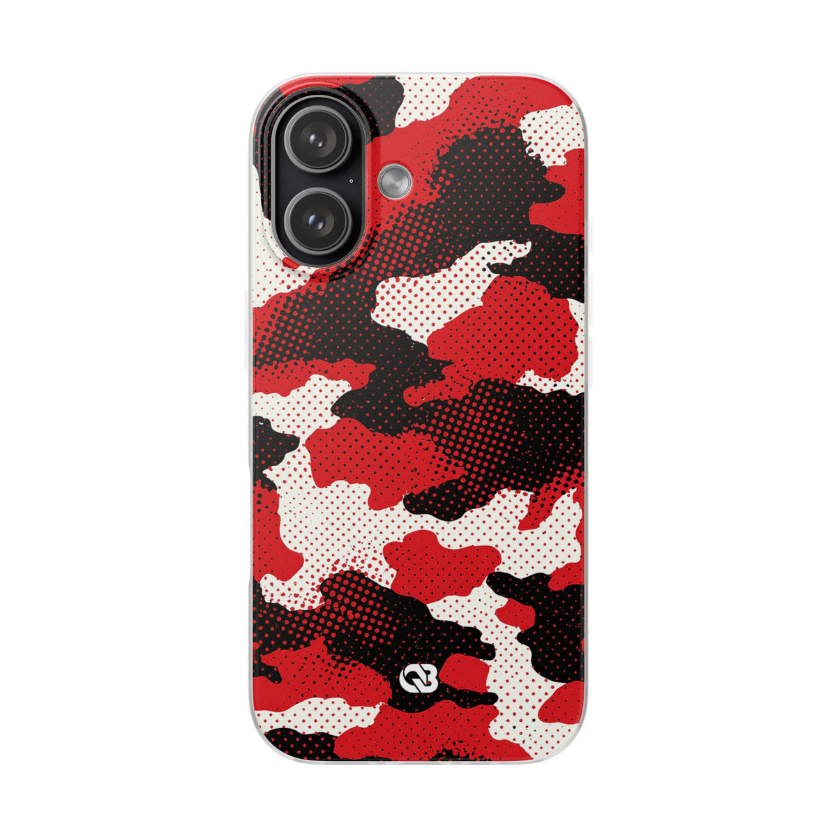 Crimson Halftone Camo · Lite Phone Case for iPhone ·  Red