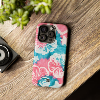 Tropical Hibiscus Bloom · Tough Phone Case for iPhone · Teal