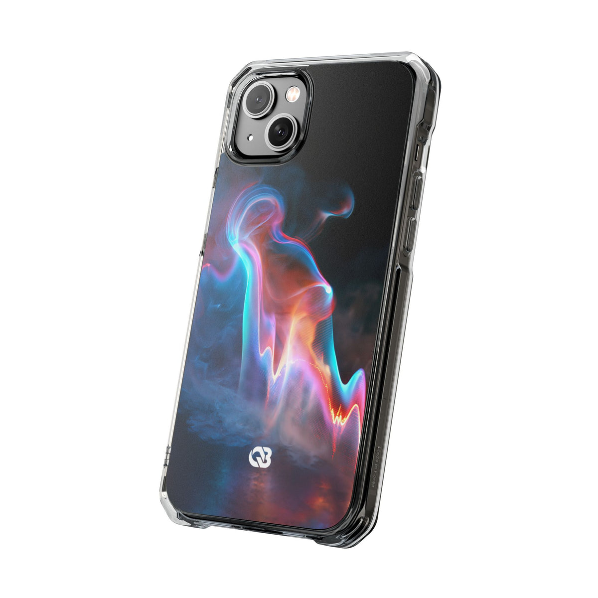 Neon Waveform · Clear Impact Magnetic Phone Case for iPhone · Black