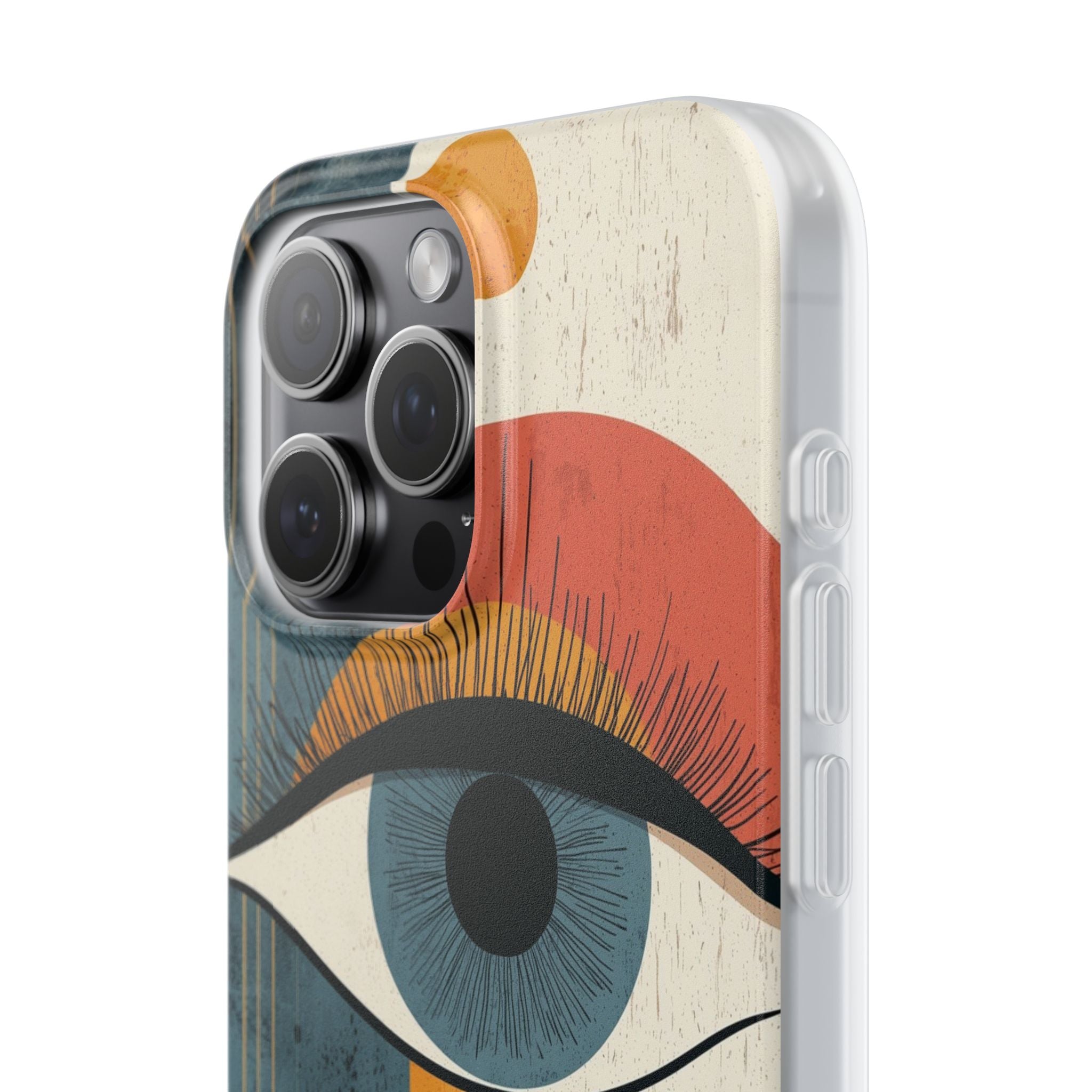 Distressed Azure Ocular · Soft Phone Case for iPhone