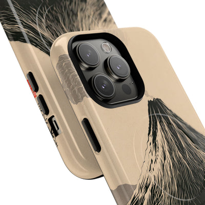 Beige Tough 2.0 Magsafe Phone Case for iPhone - Obsidian Ink Summit
