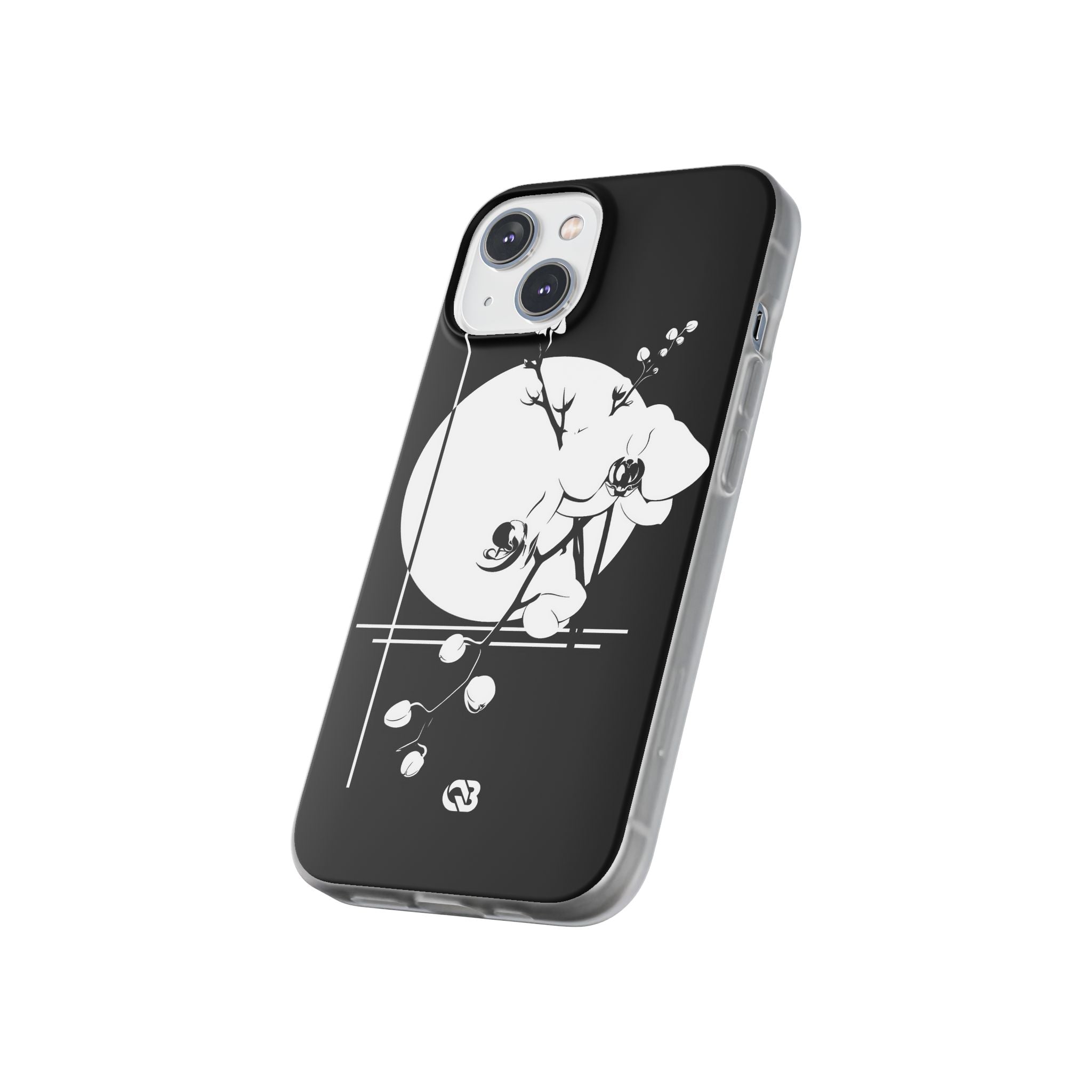 Black Lite Phone Case for iPhone - Lunar Orchid Grid