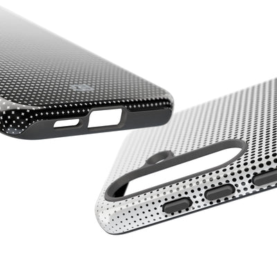 Black Tough Phone Case for Samsung - Obsidian Halftone Flux