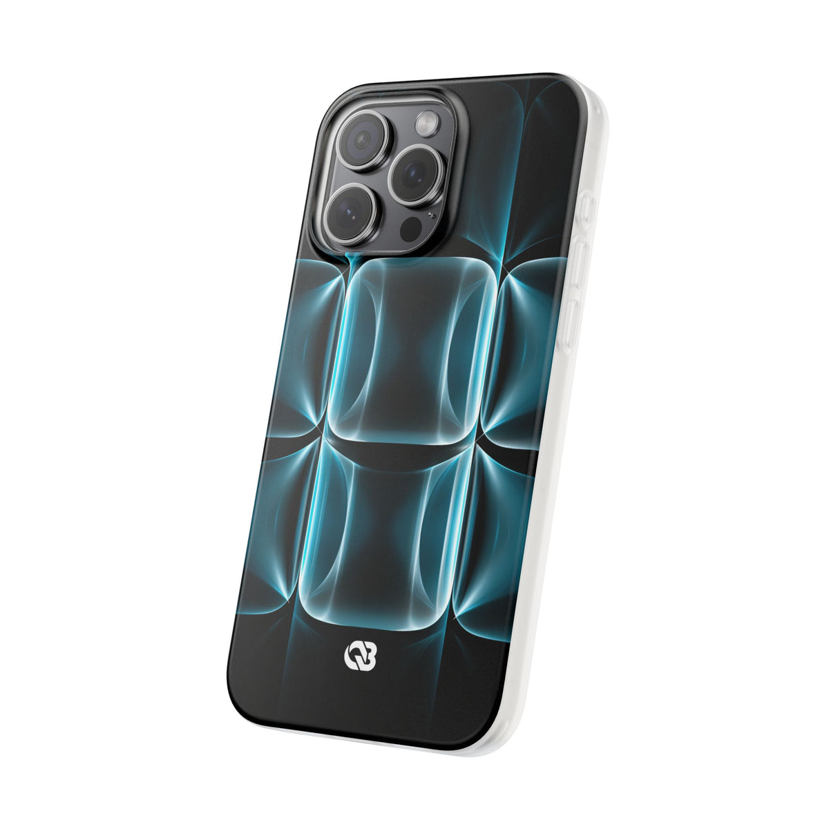 Translucent Cyber Grid · Lite Phone Case for iPhone ·  Teal
