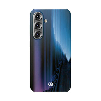Blue Lite Phone Case for Samsung - Indigo Distortion Wave
