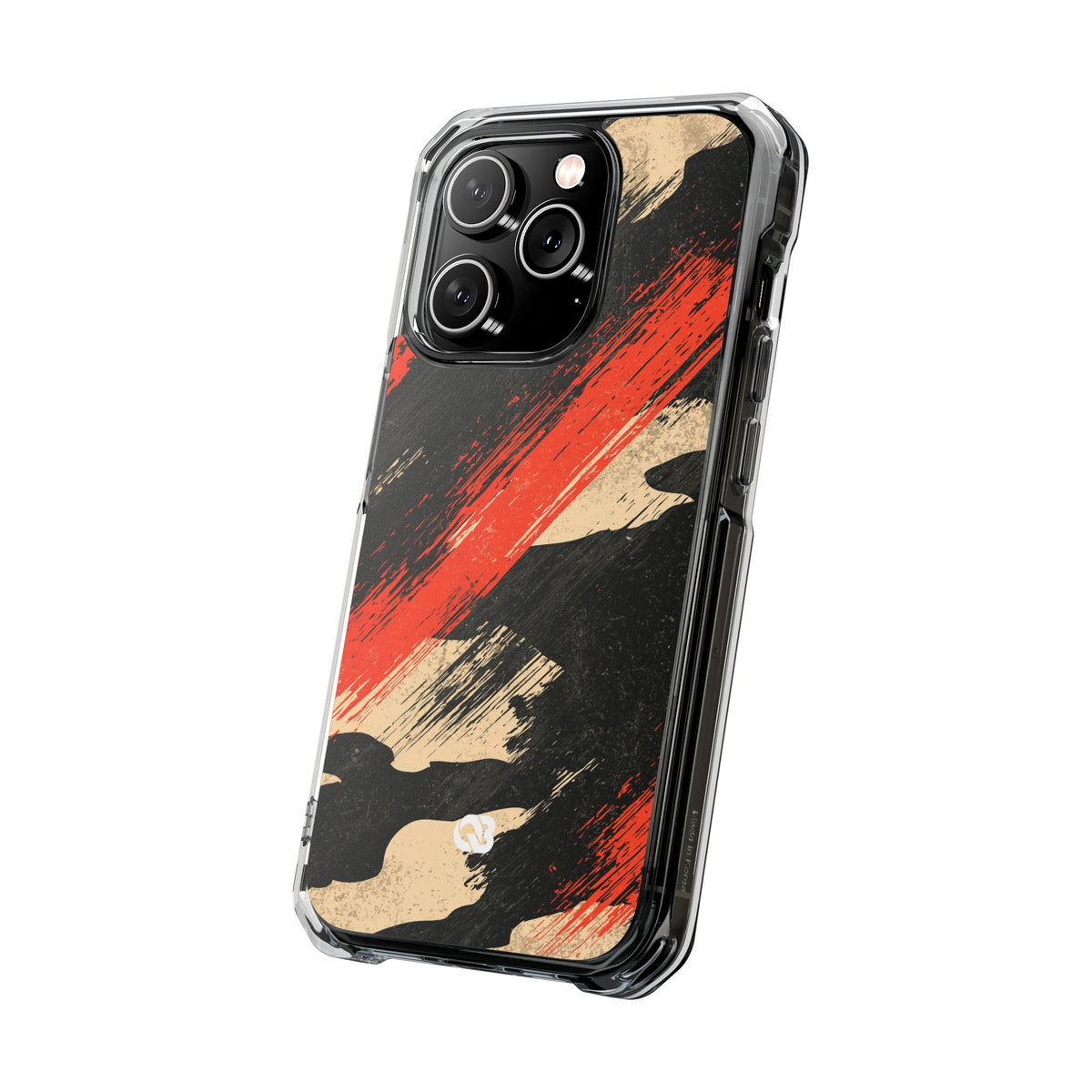 Urban Slash Camo · Clear Impact Magnetic Phone Case for iPhone · Black