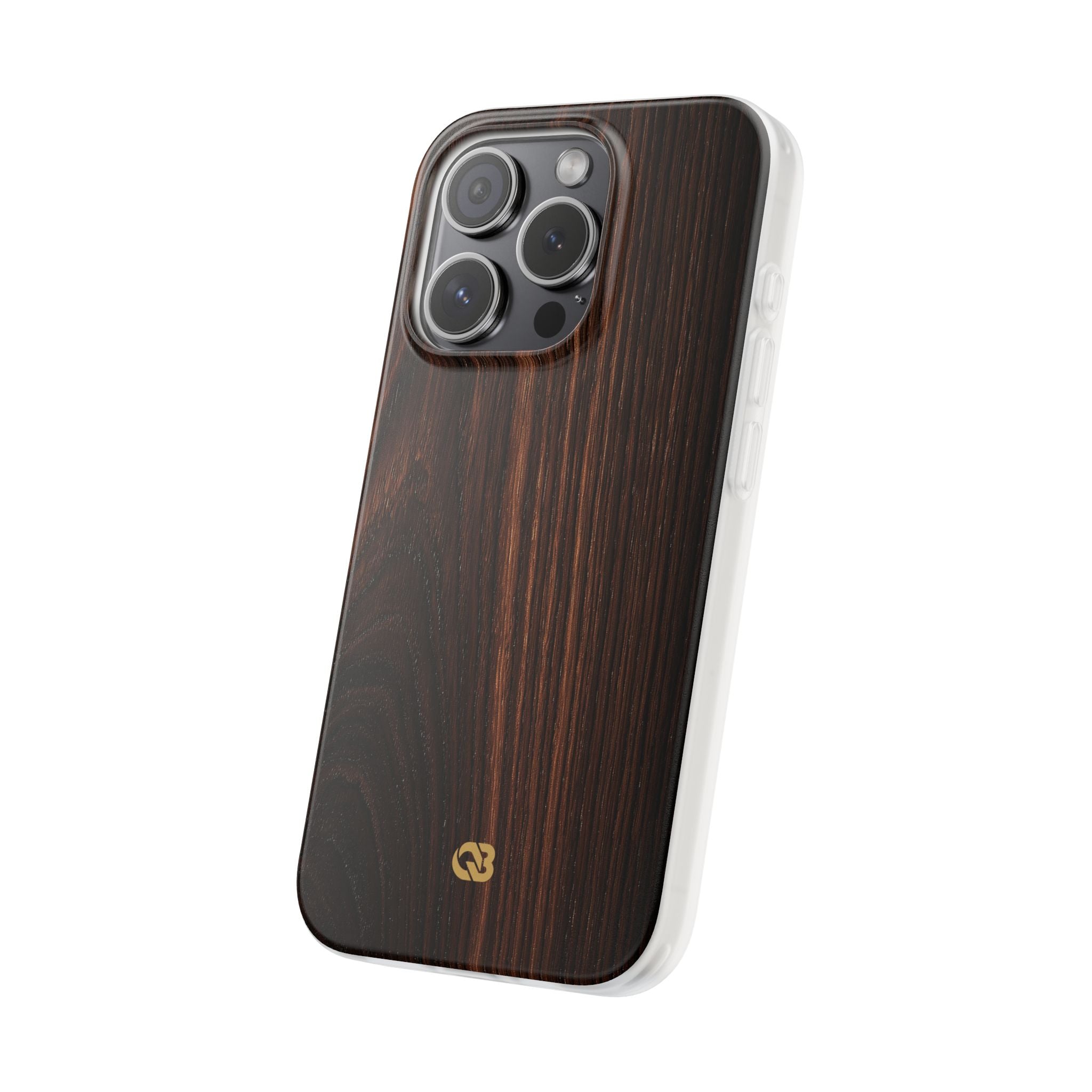 Brown Lite Phone Case for iPhone - Burnished Mahogany Grain