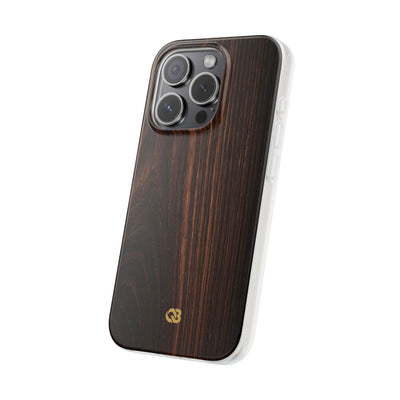 Brown Lite Phone Case for iPhone - Burnished Mahogany Grain