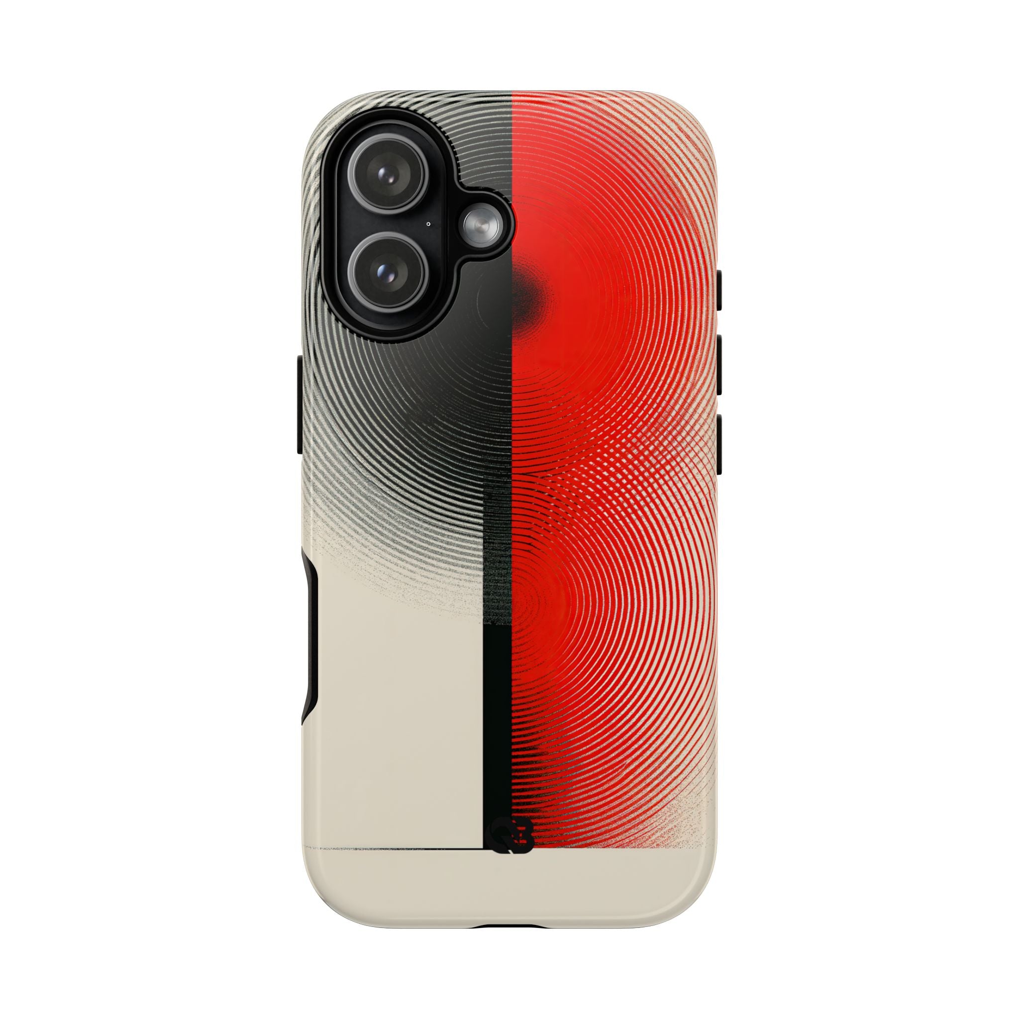 Red Tough Phone Case for iPhone - Split Signal Red