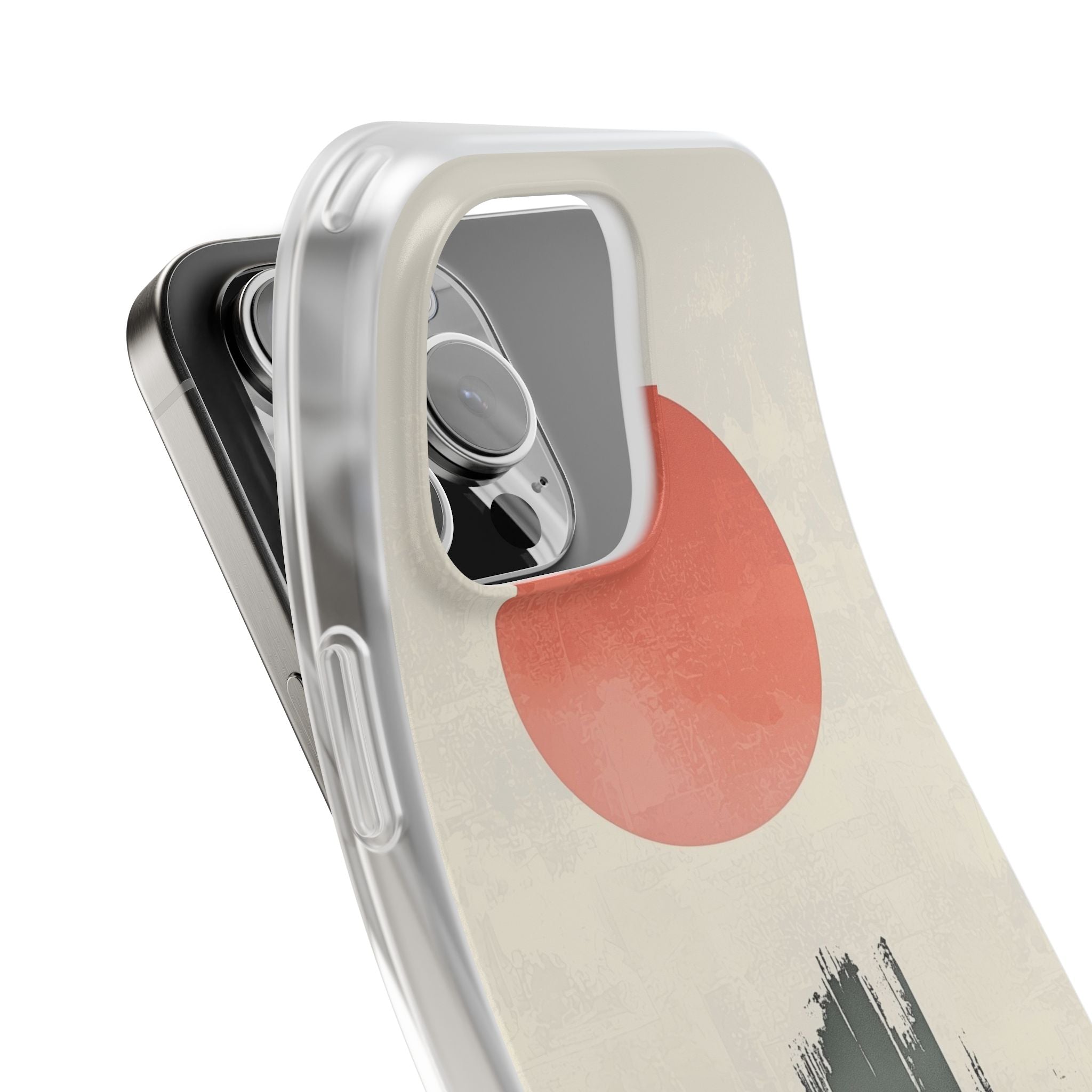Crimson Sun Strokes · Soft Phone Case for iPhone