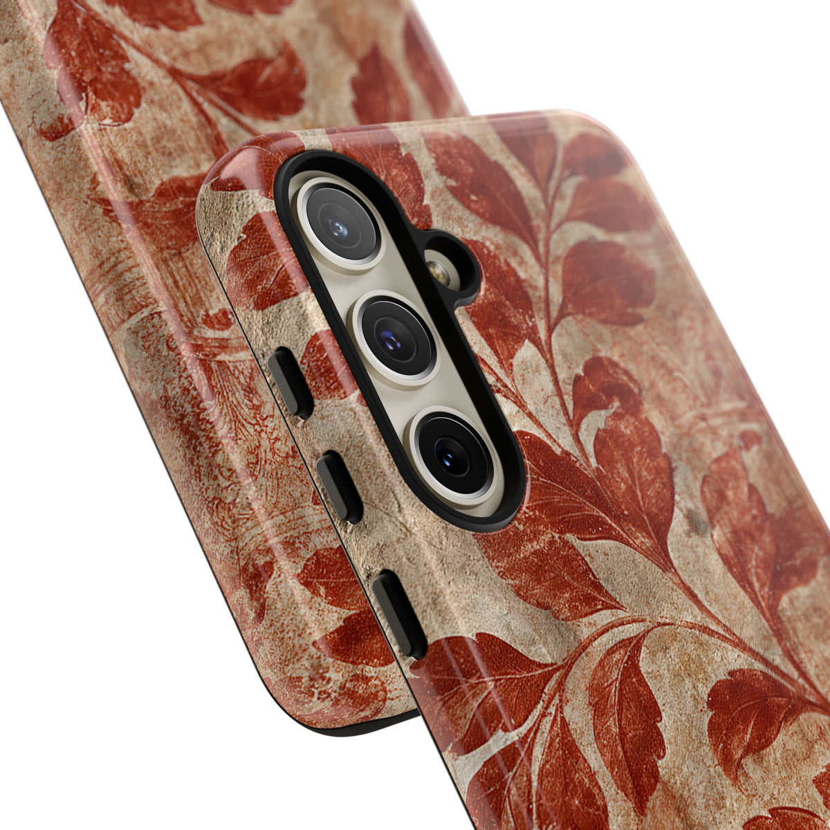 Terracotta Botanical Fresco · Tough Phone Case for Samsung · Red