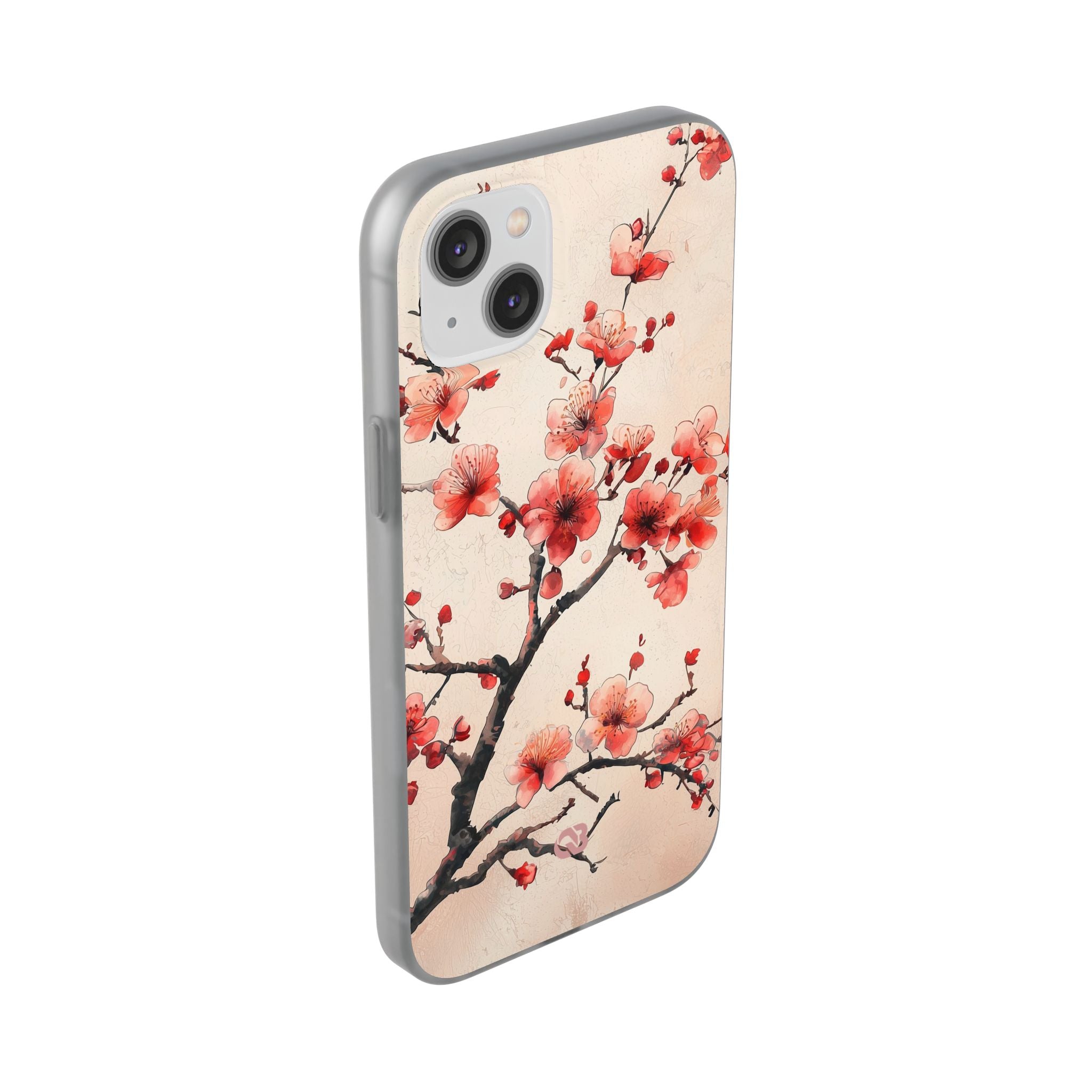Crimson Silk Flora · Soft Custodia per iPhone
