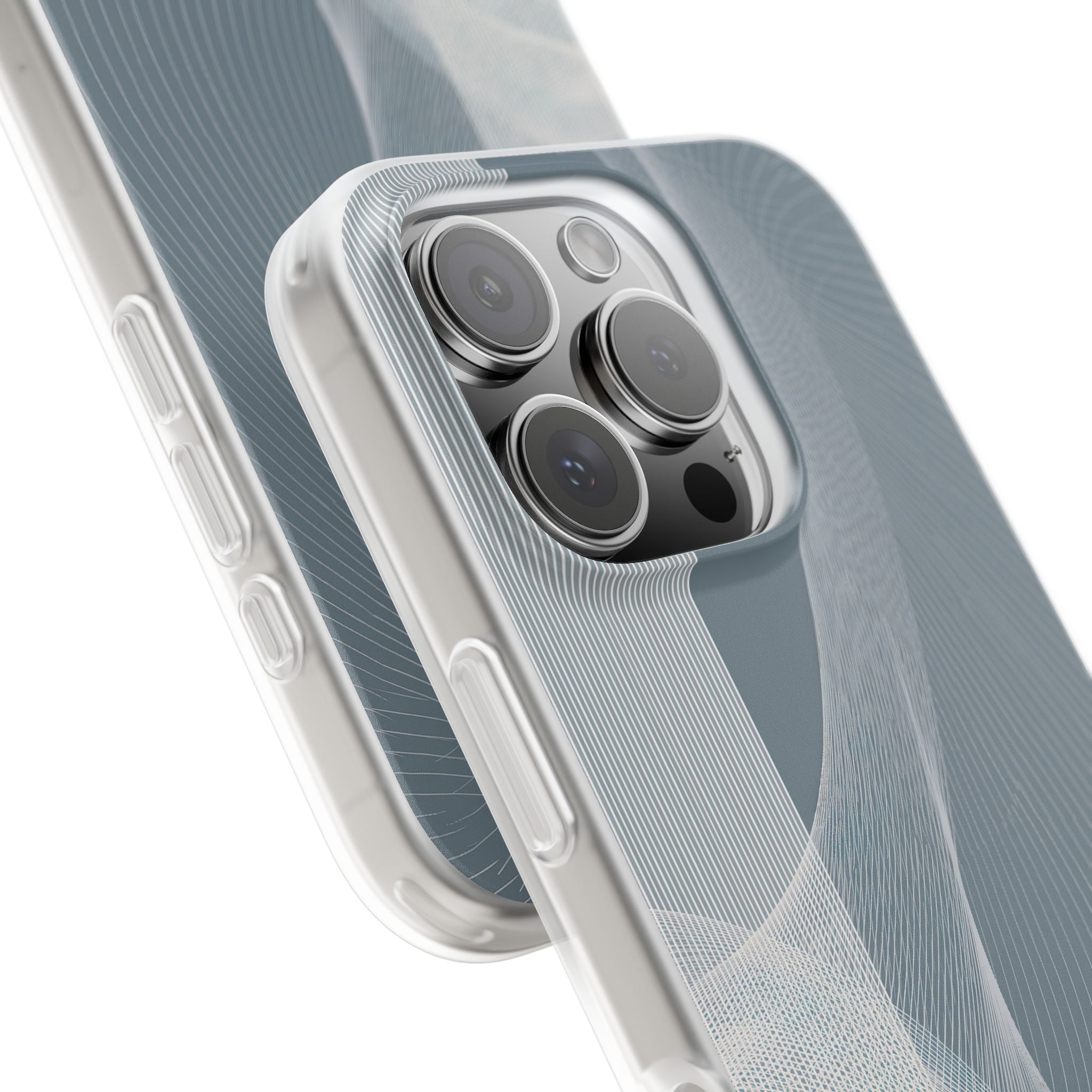 Grey Lite Phone Case for iPhone - Slate Mesh Horizon