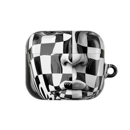 Mirrored Checkerboard Face - AirPods Case