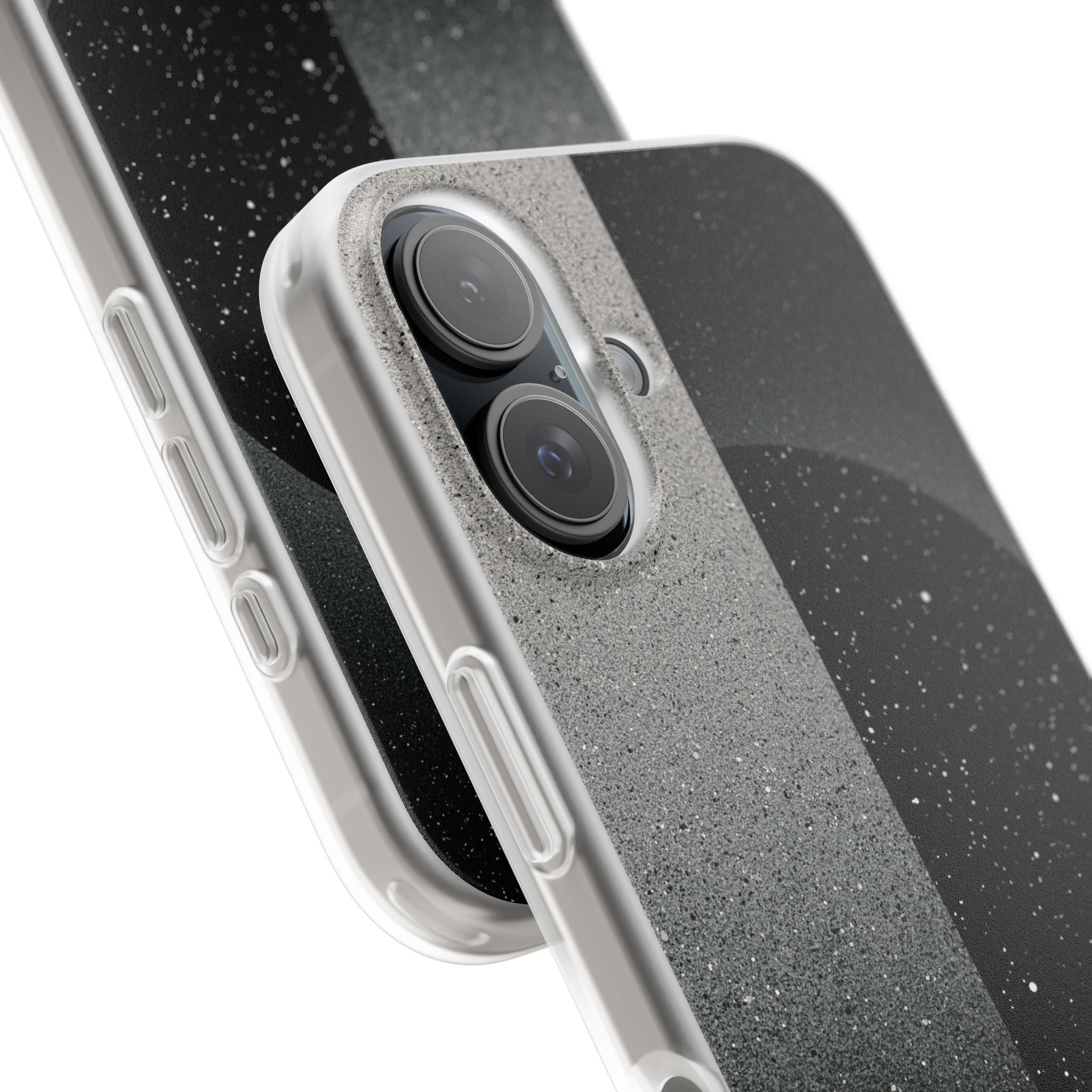 Black Lite Phone Case for iPhone - Lunar Static Orbit