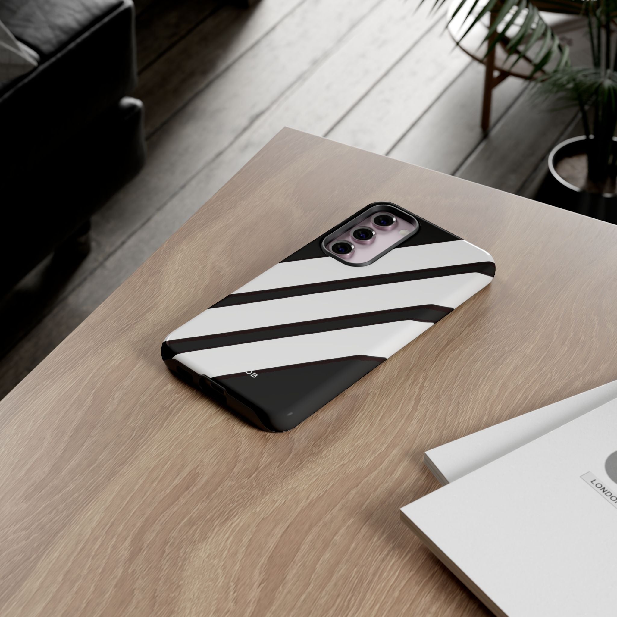 Diagonal Bands Noir Samsung S23 Plus Case - Tough