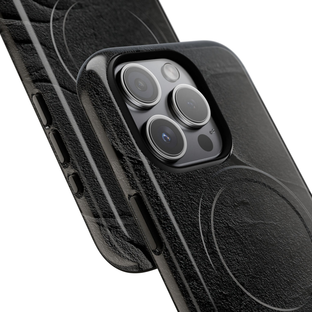 Obsidian Stucco Relief · Tough 2.0 Magnetic Phone Case for iPhone · Black