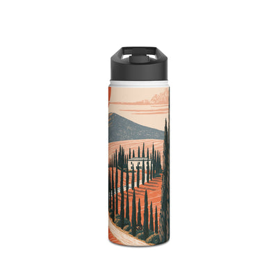 Tuscan Cypress Horizon · Insulated Water Bottle · Orange