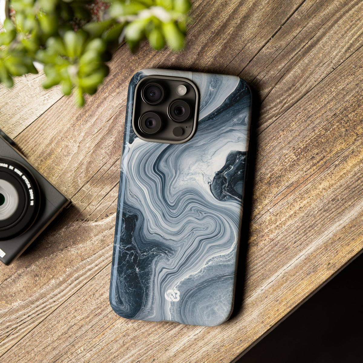 Suminagashi Ink Flow · Tough Phone Case for iPhone · Grey