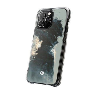 Ashen Dissolution · Clear Impact Magnetic Phone Case for iPhone ·  Black