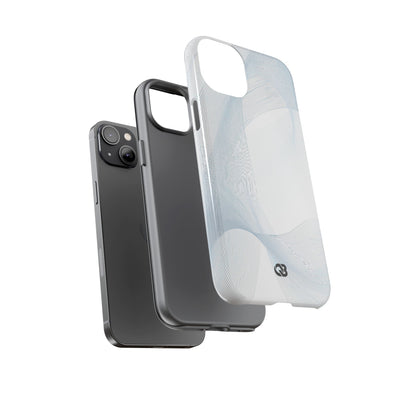 White Tough Phone Case for iPhone - Arctic Line Current
