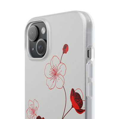Red Lite Phone Case for iPhone - Kyoto Ember Bloom