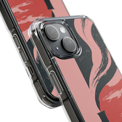 Pink Impact MagSafe Phone Case for iPhone - Cinder Rose Plume