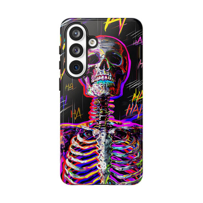 Neon Glitch Skeleton · Tough Handyhülle für Samsung