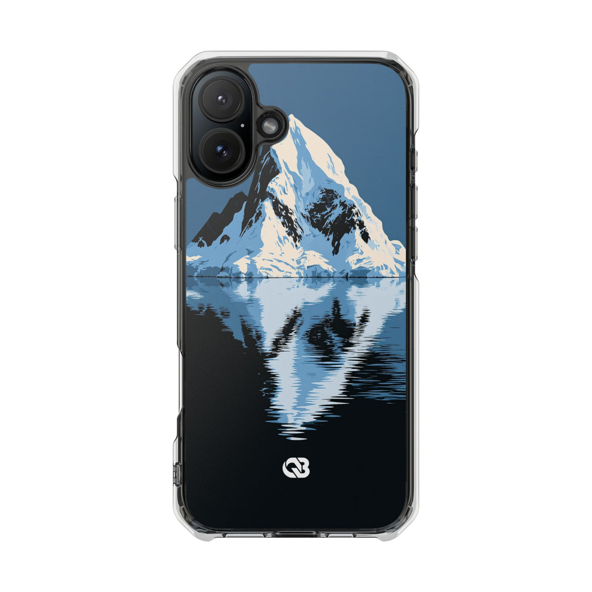 Glacial Horizon · Clear Impact Magnetic Phone Case for iPhone ·  Blue