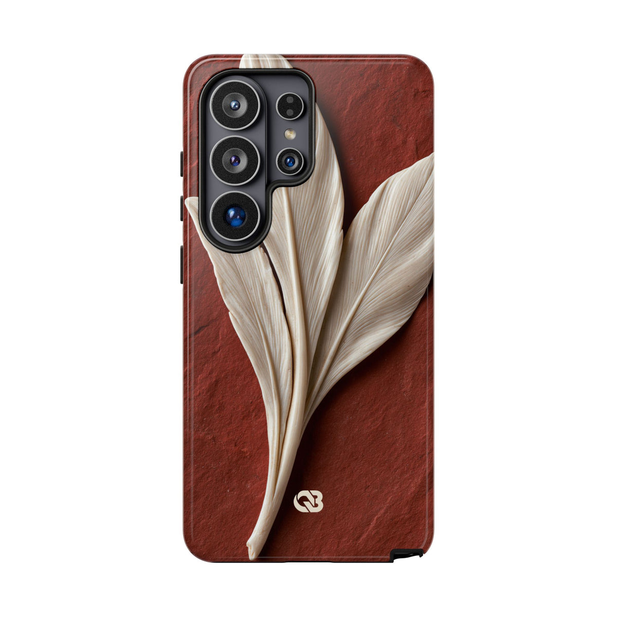 Carved Ivory Plume · Tough Phone Case for Samsung · Red