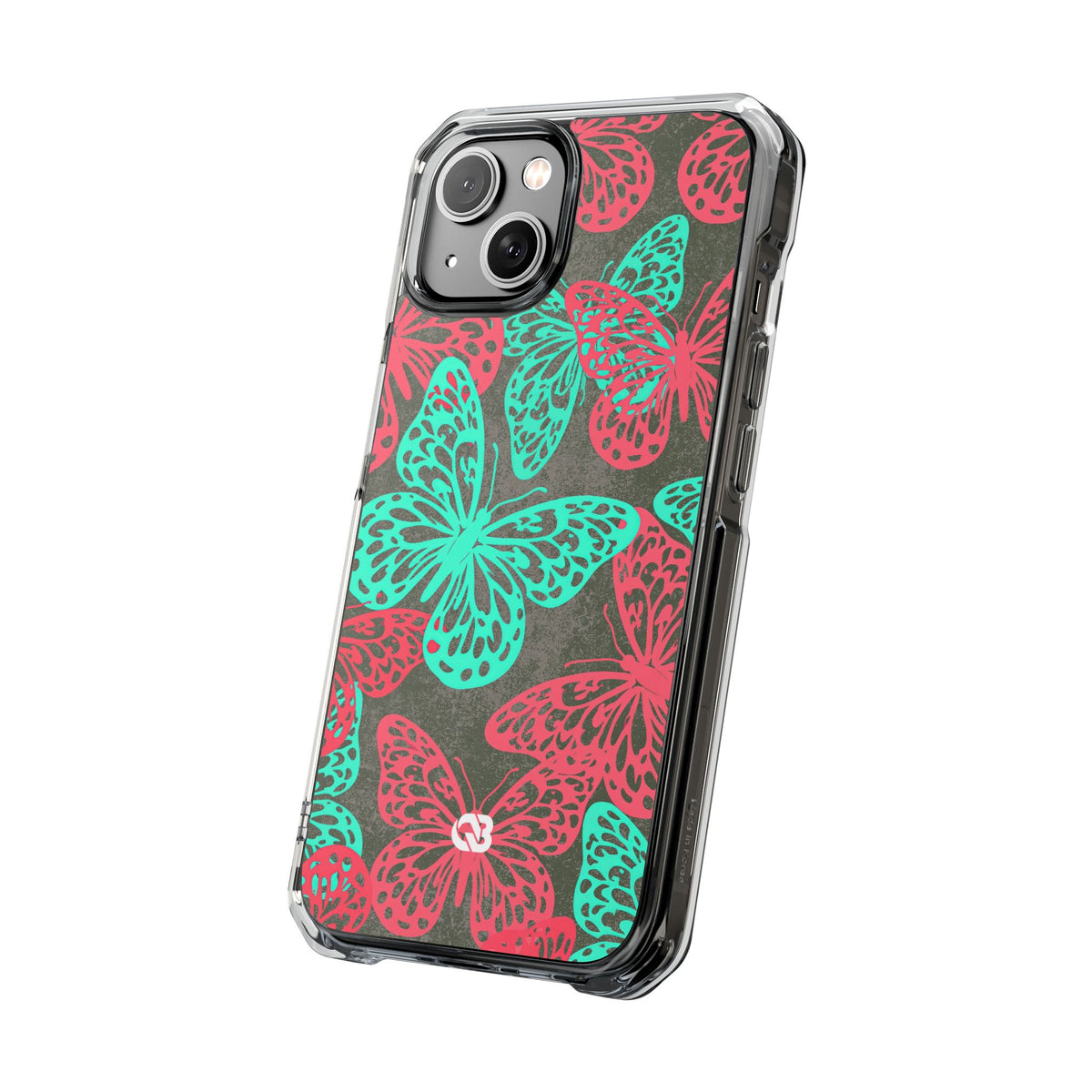 Electric Papillon · Clear Impact Magnetic Phone Case for iPhone · Pink