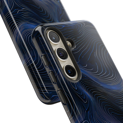 Blue Tough Phone Case for Samsung - Cobalt Contour Ridge