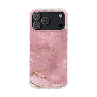 Rose Sparkle Marble · Soft Coque de téléphone pour iPhone
