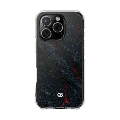 Crimson Rift · Clear Impact Magnetic Phone Case for iPhone ·  Black