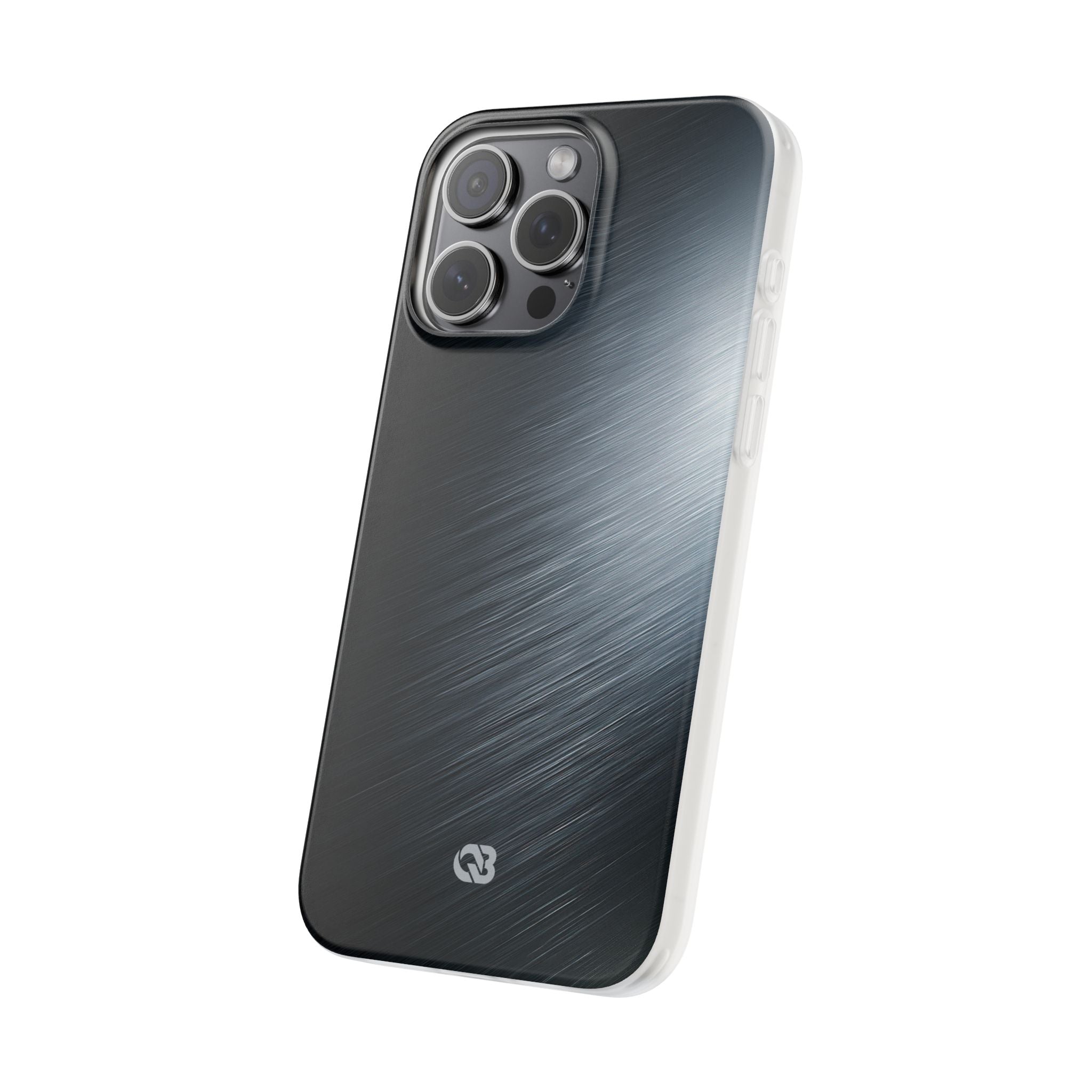 Grey Lite Phone Case for iPhone - Charcoal Brushed Steel