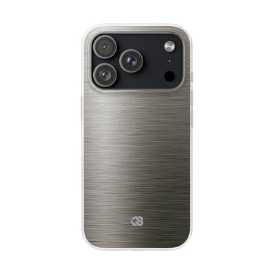 Grey Lite Phone Case for iPhone - Brushed Industrial Steel