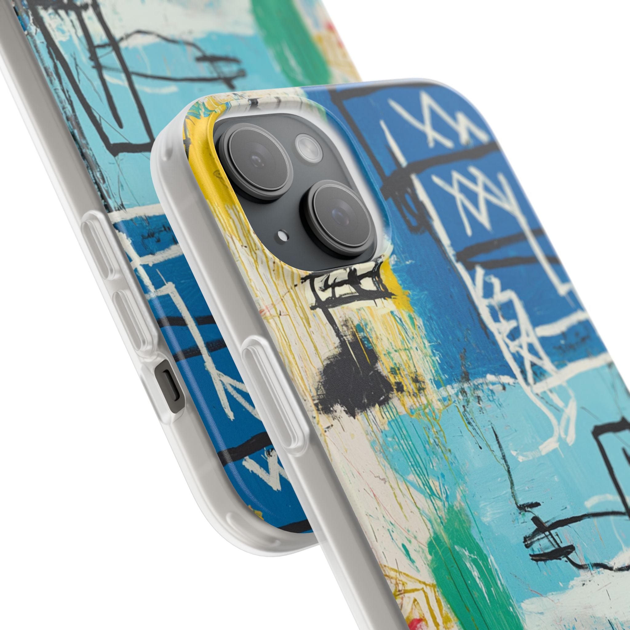 Azure Urban Scribble · Soft Phone Case for iPhone
