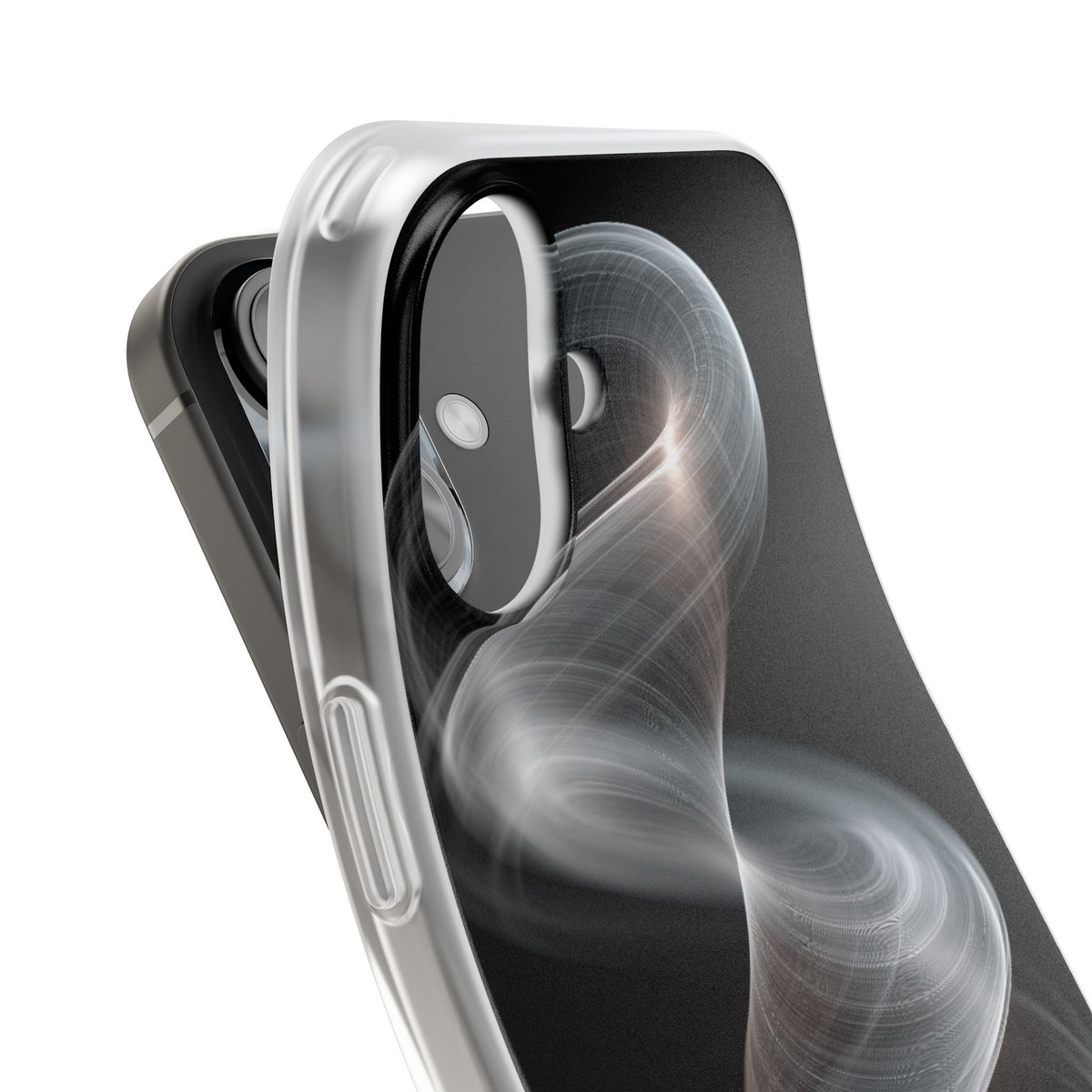 Luminous Vortex · Lite Phone Case for iPhone ·  Black