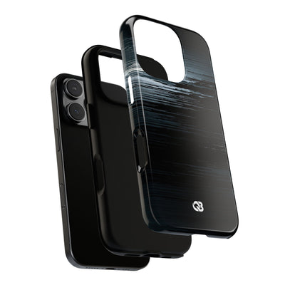 Black Tough Phone Case for iPhone - Frozen Signal Glitch