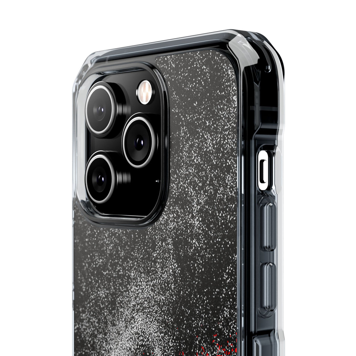 Crimson Noir Drip · Clear Impact Magnetic Phone Case for iPhone ·  Black