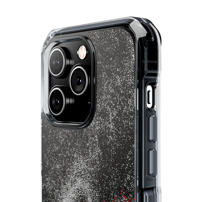 Crimson Noir Drip · Clear Impact Magnetic Phone Case for iPhone ·  Black
