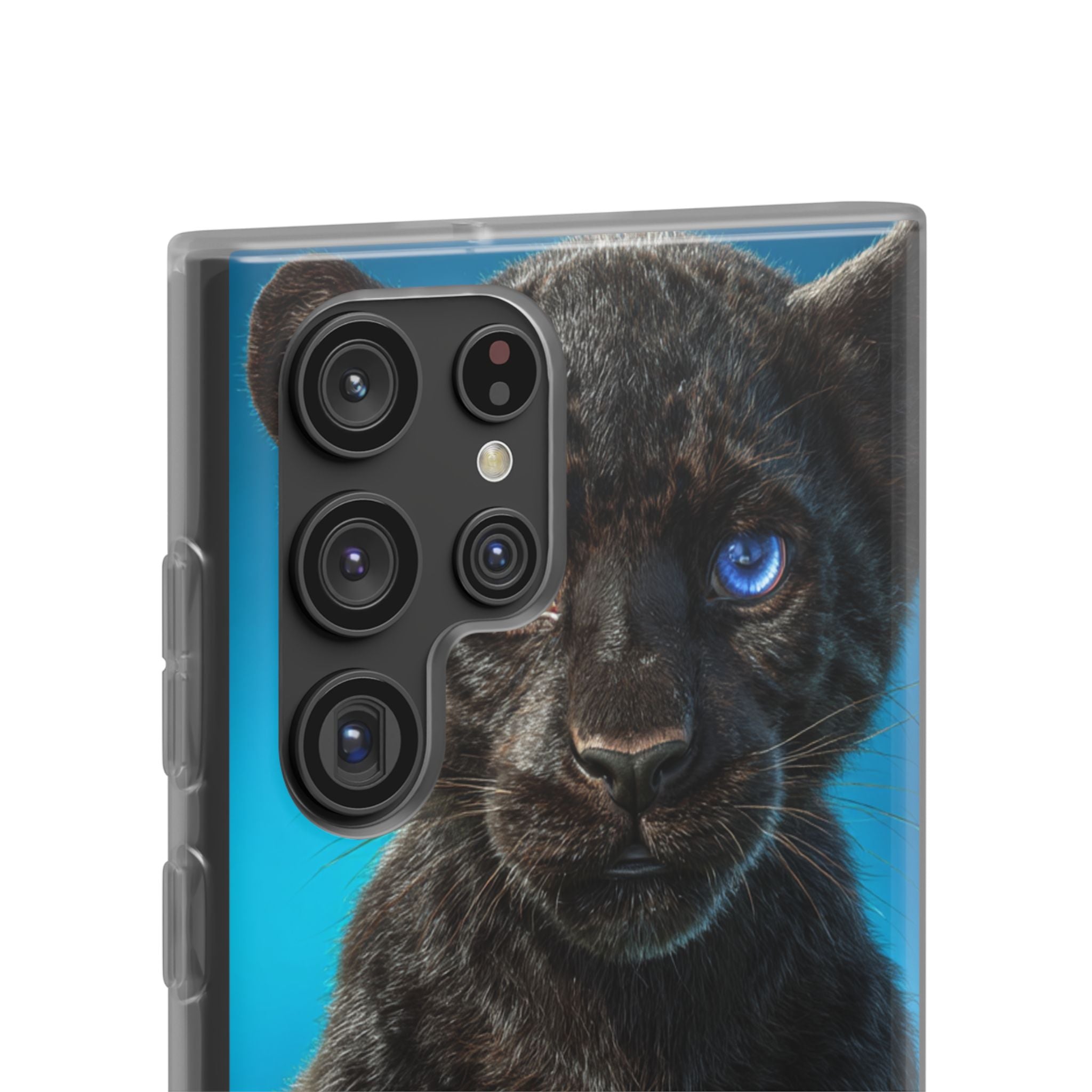Sapphire Gaze Panther · Soft Phone Case for Samsung