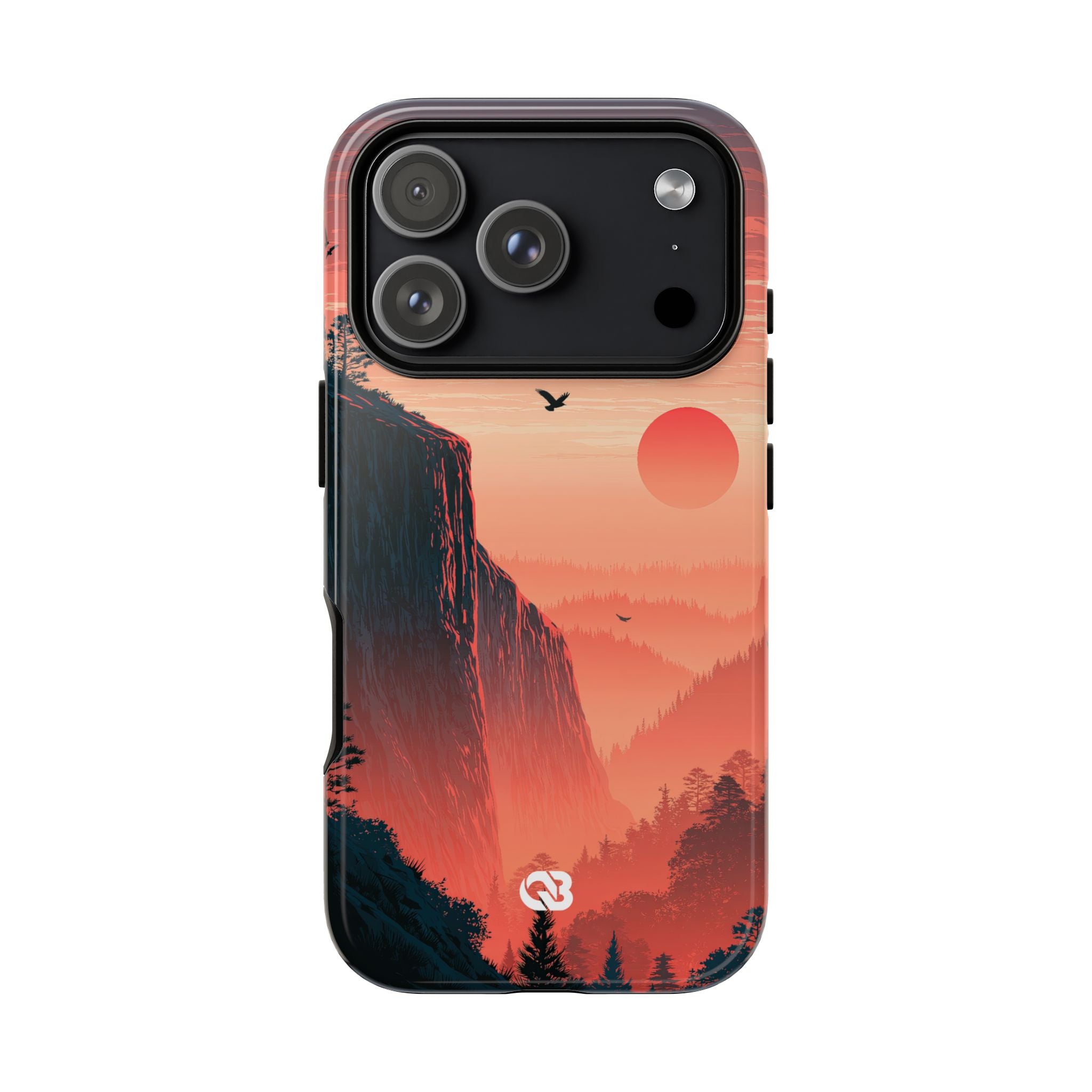 Orange Tough Phone Case for iPhone - Crimson Ridge Flight