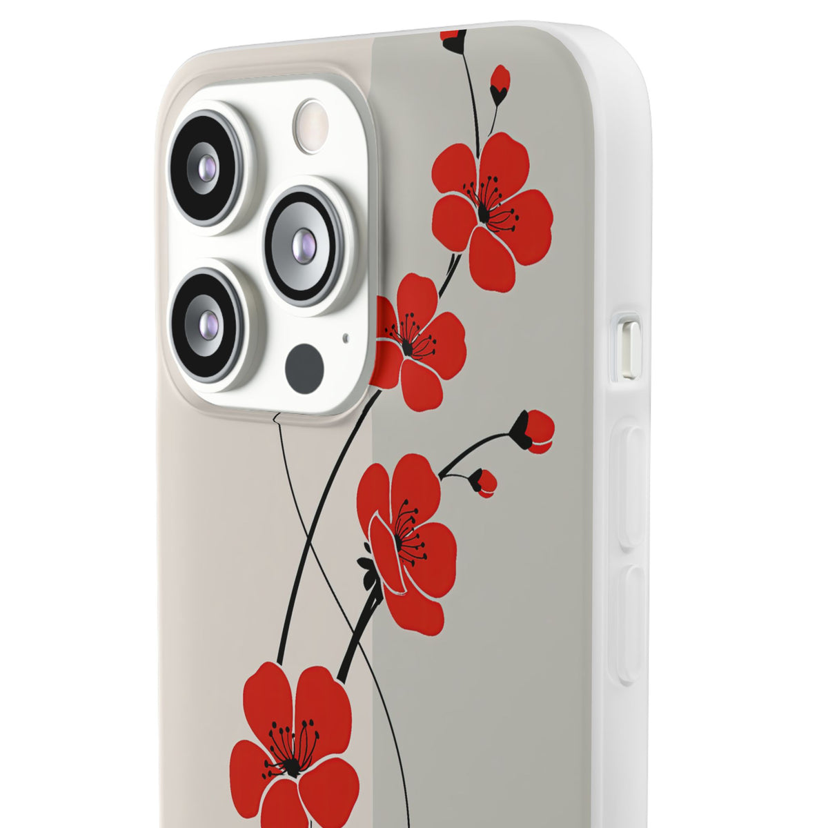 Scarlet Bloom Minimal · Lite Phone Case for iPhone ·  Red