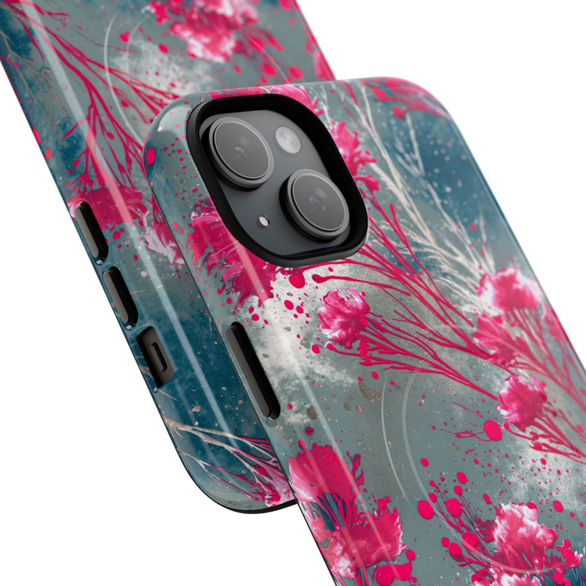 Cyber Blossom · Tough 2.0 Magnetic Phone Case for iPhone · Teal
